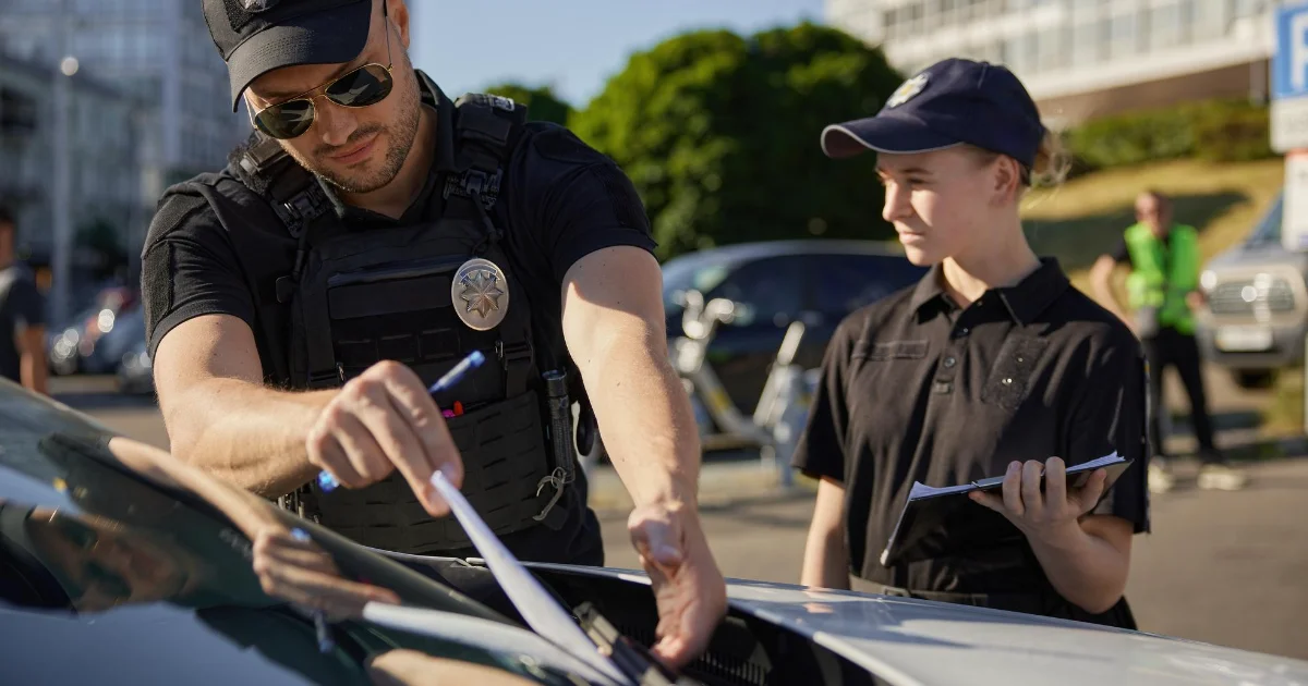 Parking enforcement workers
