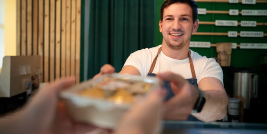 Counter attendants, cafeteria, food concession, and coffee shop