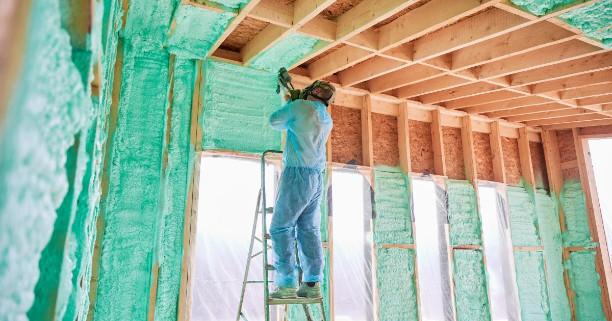 Insulation workers, floor, ceiling, and wall