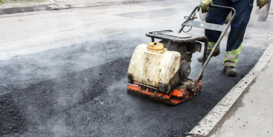 Highway maintenance workers