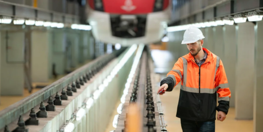 Rail track laying and maintenance equipment operators