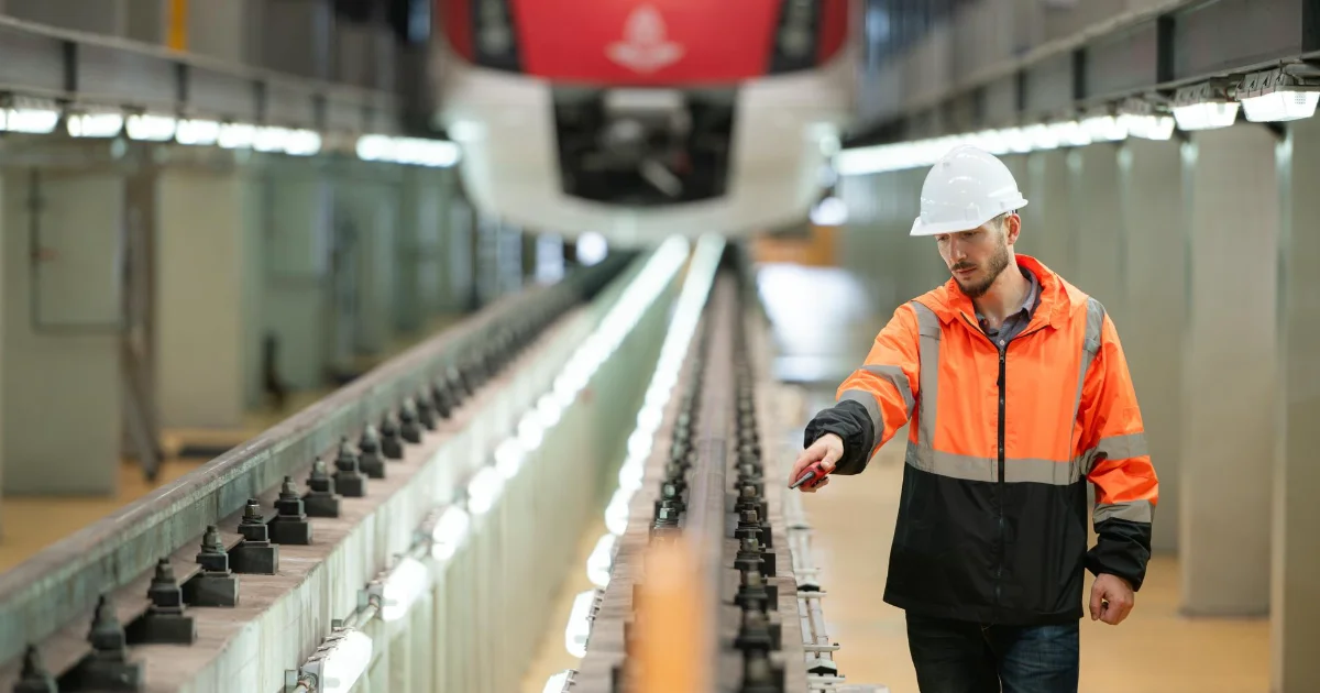 Rail track laying and maintenance equipment operators