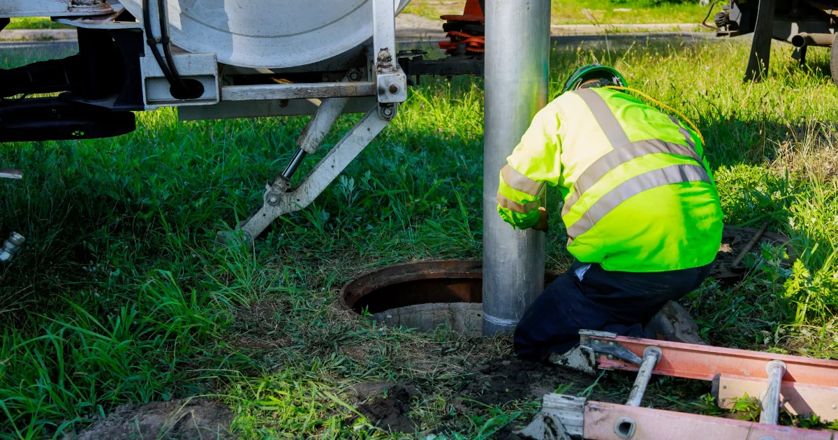 Septic tank servicers and sewer pipe cleaners